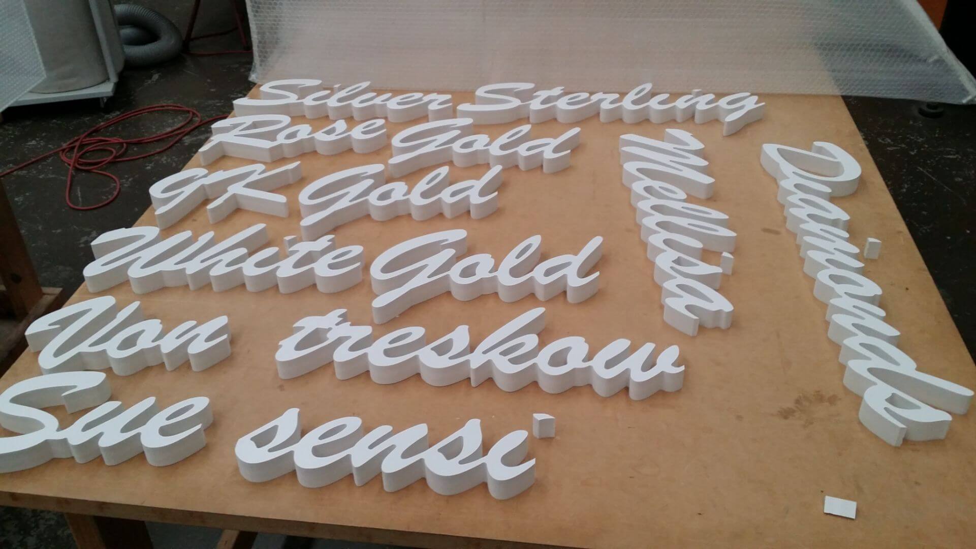 PVC lettering